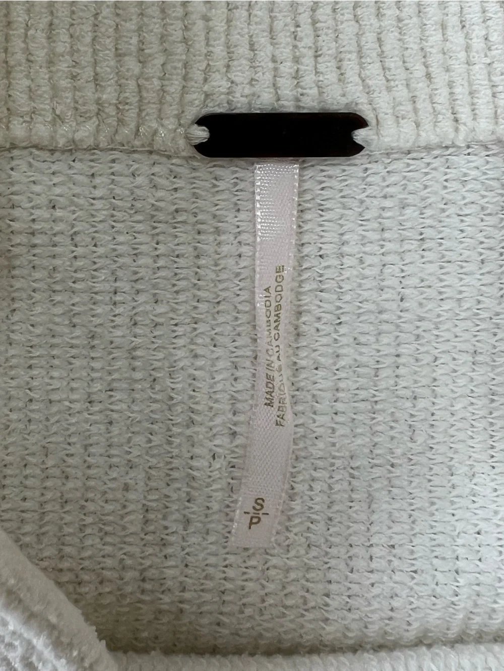 Free People Ottoman Slouchy Ribbed Stretch Knit Mock Neck Tunic Sweater Ivory, S